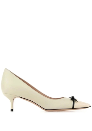 Valentino Garavani 45mm VLogo leather pumps - Neutrals