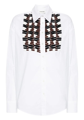 P.A.R.O.S.H. sequinned cotton shirt - White