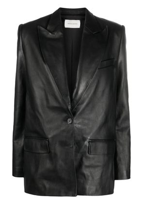 Magda Butrym peak-lapels sheepskin blazer - Black