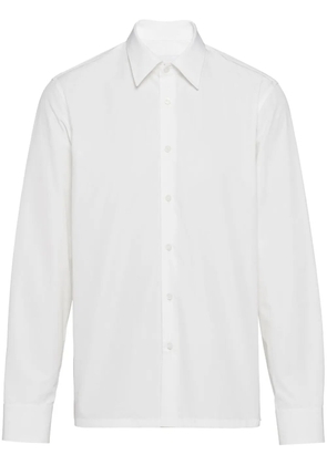 Prada triangle-logo cotton shirt - White