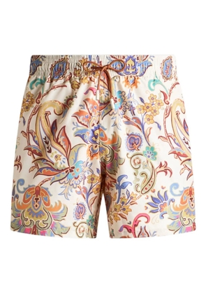 ETRO floral-print swim shorts - White