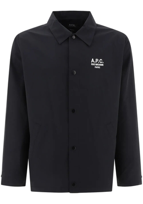 A.P.C. Regis logo-embroidered shirt jacket - Black