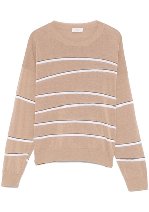 Peserico striped sweater - Brown