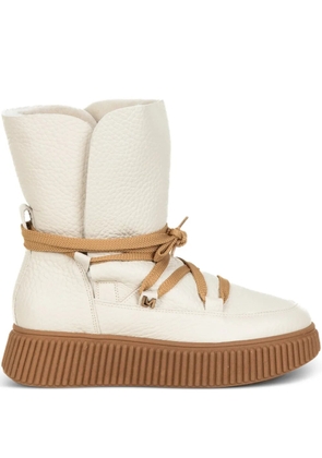 Lorenzo Mari tie detail boots - Neutrals