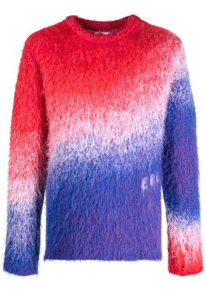 ERL ombré-effect mohair-blend jumper - Blue