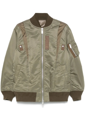 sacai twill bomber jacket - Green