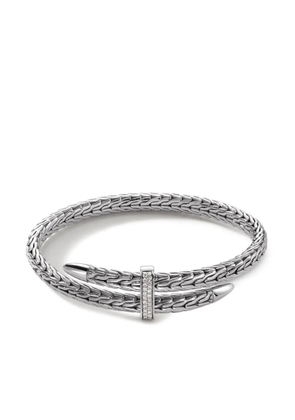 John Hardy sterling silver Spear Flex diamond cuff bracelet