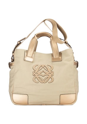 Loewe Pre-Owned logo appliqué tote bag - Neutrals
