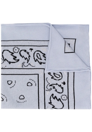 Barrie paisley print bandana scarf - Blue