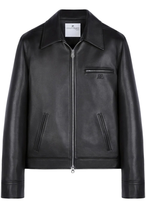 Courrèges leather shirt jacket - Black