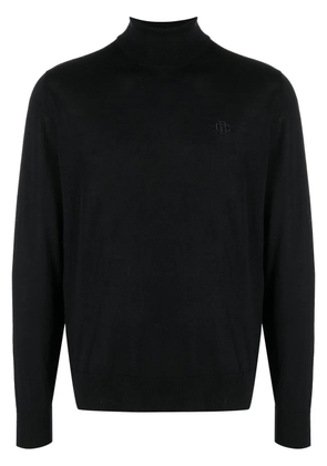 DSQUARED2 embroidered monogram roll neck jumper - Black