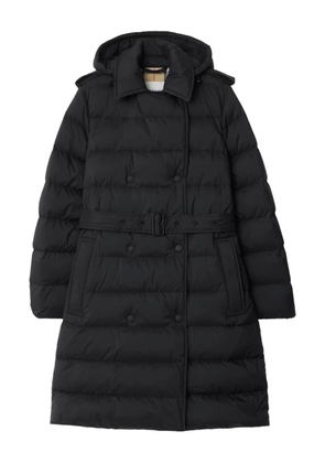 Burberry double-breasted belted puffer coat - Black