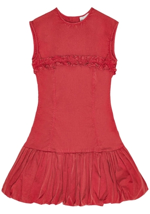 GANNI ruffled dress - Red