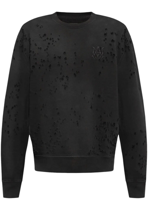 AMIRI logo-embroidered cotton sweatshirt - Black