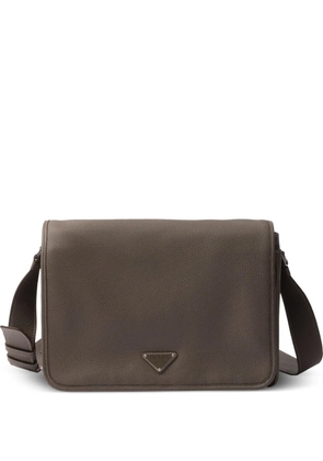 Prada leather messenger bag - Grey