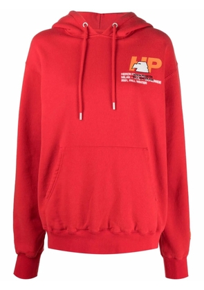 Heron Preston logo-print hoodie - Red