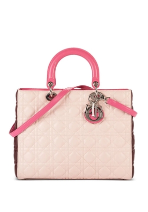 Christian Dior Pre-Owned 2000s quilted two-tone shoulder bag - Pink