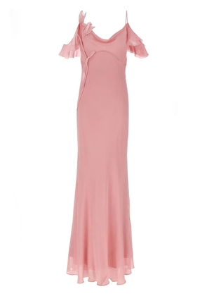 Self-Portrait Georgette Flower maxi dress - Pink