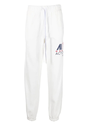 Autry logo-print cotton sweatpants - White