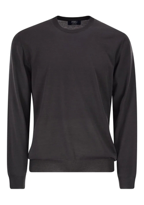 Fedeli crew-neck long-sleeves sweater - Grey