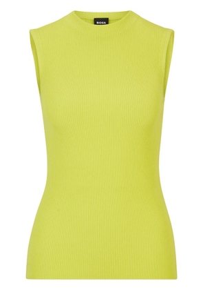 BOSS sleeveless fine-ribbed top - Yellow