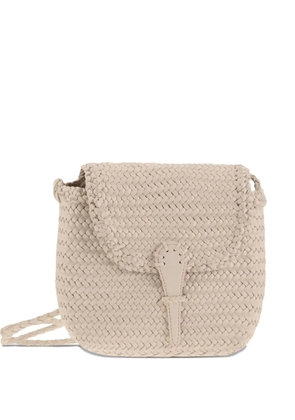 Dragon mini City woven cross body bag - Neutrals