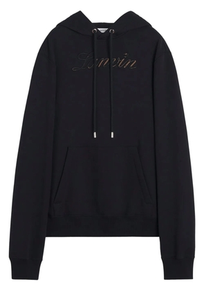 Lanvin embroidered-logo hoodie - Black