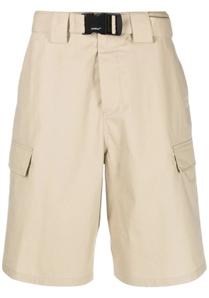 Off-White high-waisted Bermuda shorts - Neutrals
