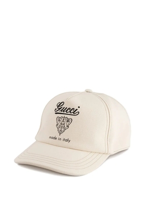 Gucci logo-print cap - Neutrals
