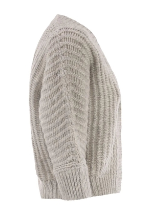 Peserico V-neck cardigan - Grey