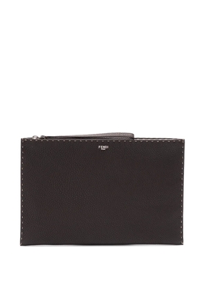FENDI logo-print wallet - Brown