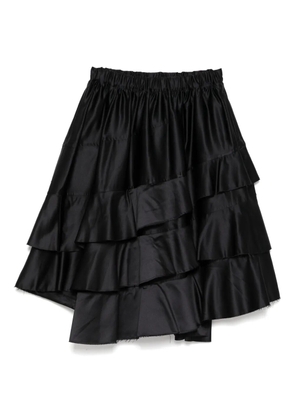 Black Comme Des Garçons raw-edge layered skirt