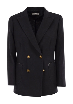 SAULINA Assunta double-breasted button jacket - Blue