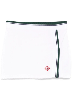 Casablanca side-slit mini skirt - White