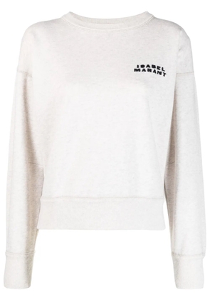 ISABEL MARANT Shad logo-embroidered sweatshirt - Neutrals