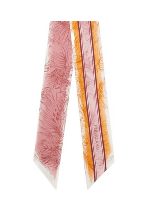 Ferragamo Gravure-print silk bandeau - Orange