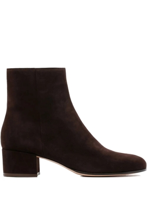 Gianvito Rossi 45mm Joelle suede-leather boots - Brown