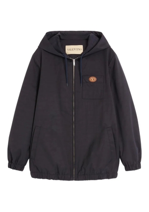 Valentino Garavani VLogo-patch hooded jacket - Blue