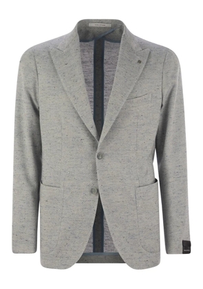Tagliatore two-button patch-pocket jacket - Grey