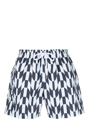 Frescobol Carioca abstract-print swim shorts - Blue
