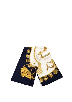 Hermès Pre-Owned 2000-2020 Les Cavaliers d Or Silk Scarf scarves - Blue