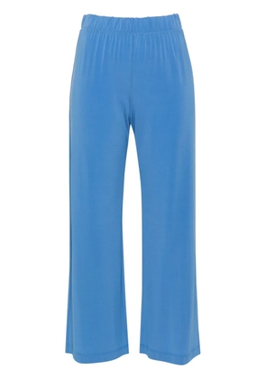 Le Tricot Perugia elasticated-waistband cropped trousers - Blue