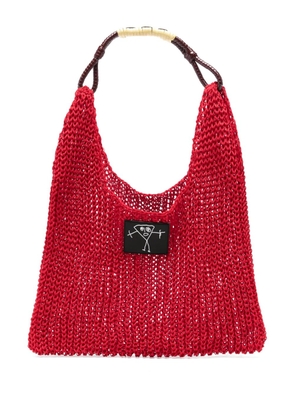 Plan C knitted tote bag - Red
