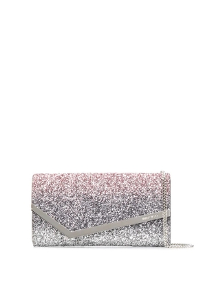 Jimmy Choo glitter detail Emmie cross body bag - Silver