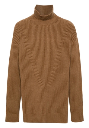 Jil Sander roll-neck wool jumper - Brown