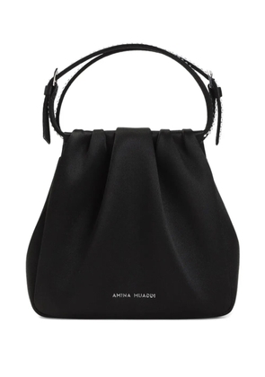 Amina Muaddi gathered tote bag - Black