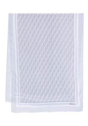 LIU JO patterned scarf - White