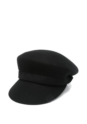 Emporio Armani embroidered-logo baker boy hat - Black