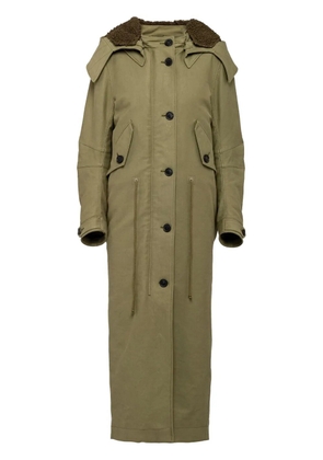 Prada single-breasted satin coat - Green