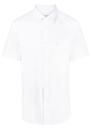 Lacoste logo-embroidered short-sleeve cotton shirt - White